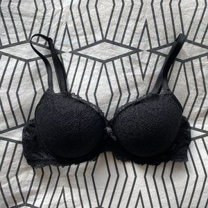 VICTORIAS SECRET DREAM ANGELS LINED DEMI 34C BLACK LACE